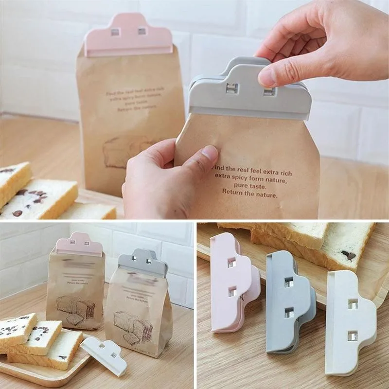 

5pcs Sealed Clips Portable Practical Food Sealing Clamp Multifunctional Food Package Home Bag Powder Snack Clip Sealed Clip O9Y0