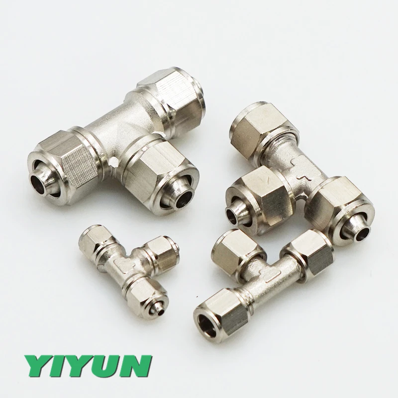 Латунь Т-образного трехходового переменного диаметра быстрого скручивания