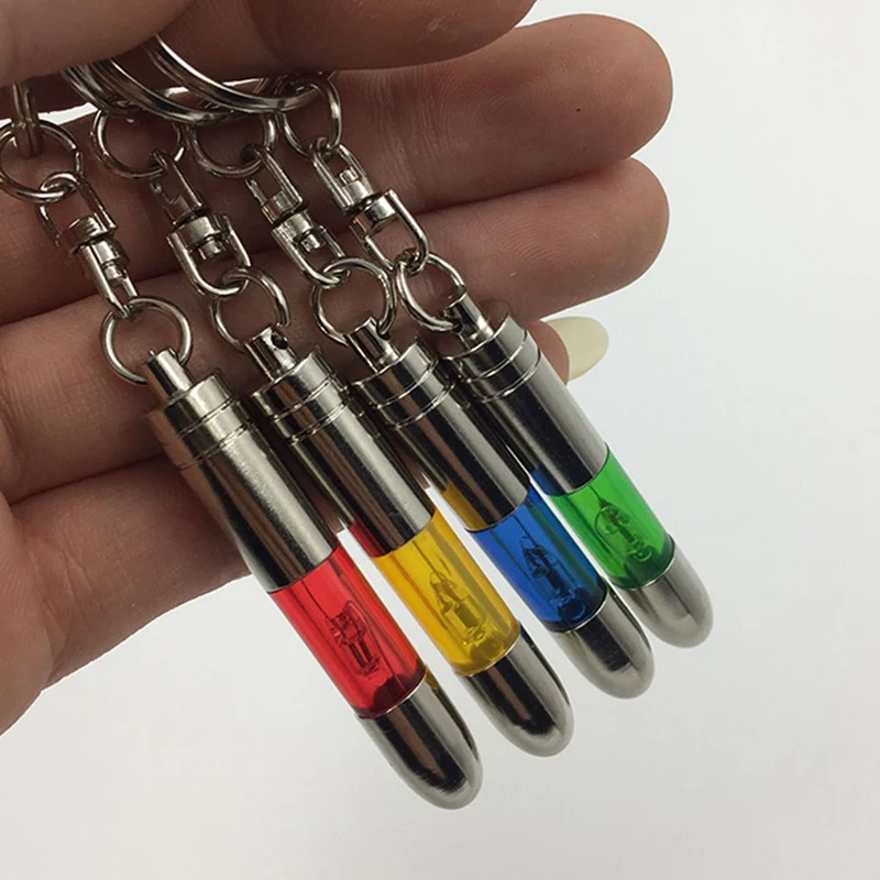 Anti-static Keychain Key Ring Built-in LED Emitter Car Interior Accessories Wear-resistant Static Eliminator Car Key Chain