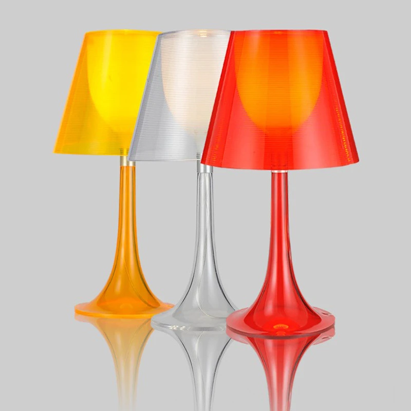 

Modern Acrylic Transparent Table Lamp Color Lamps Table Living Room Bedroom Bedside Luminaria Table Lighting Home Deco Reading