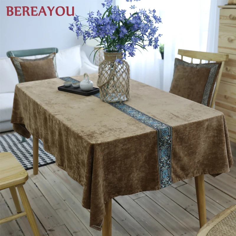 Скандинавские скатерти с вышивкой толстая флисовая винтажная