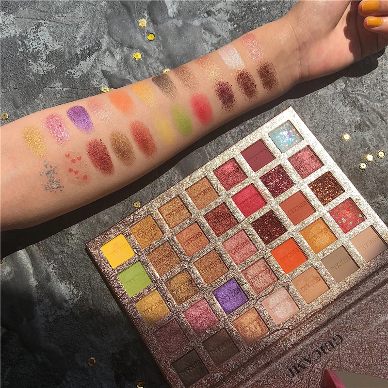 2019 Новый пигментированные 8 видов цветов Палитра теней для век с зеркалом