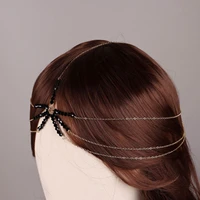 crystal pendant bridal hair accessories new fashion hair chain jewelry headdress fashion handmade beaded headdress