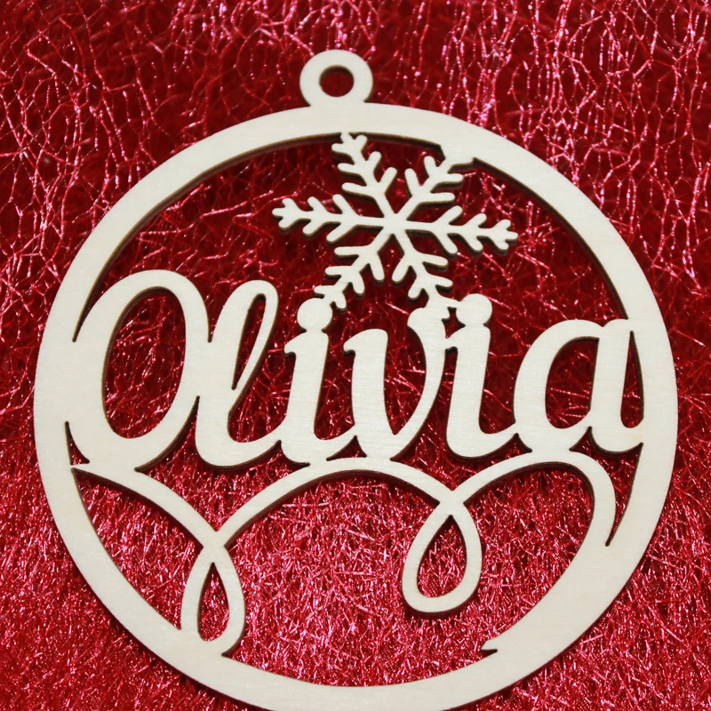 Рождественское украшение с именем на заказ персонализированные деревянные