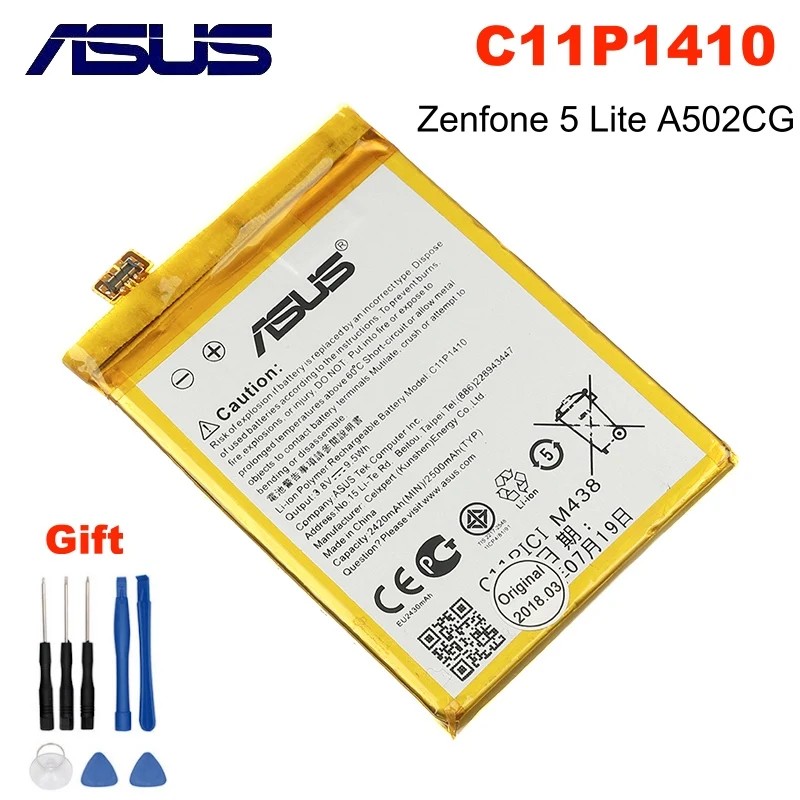 Аккумулятор большой емкости C11P1410 2500 мАч для Asus Zenfone 5 Lite A502CG оригинальный