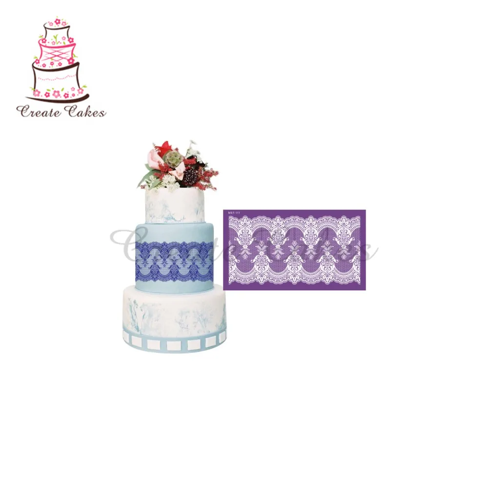 

Classic Flower Patterns Mesh Stencils For Wedding Cake Border Stencils Fondant Mould Cake Decorating Tool Cake Mold