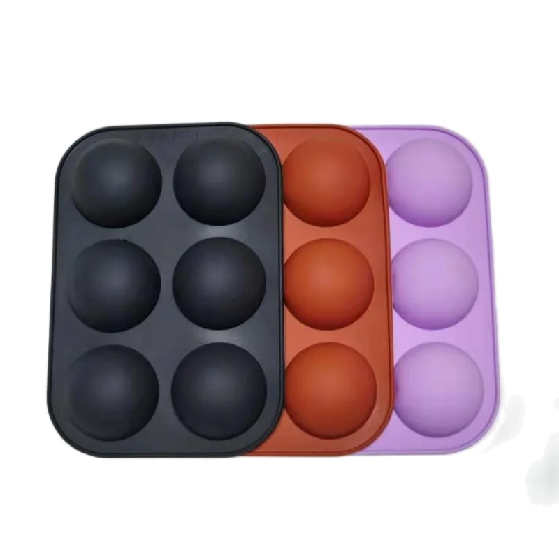 

3 Color Cavity Semi Sphere Silicone Mold Making Chocolate Cake Jelly Dome Mousse Trays Non-Stick Fondant Moulds Best Food Grade