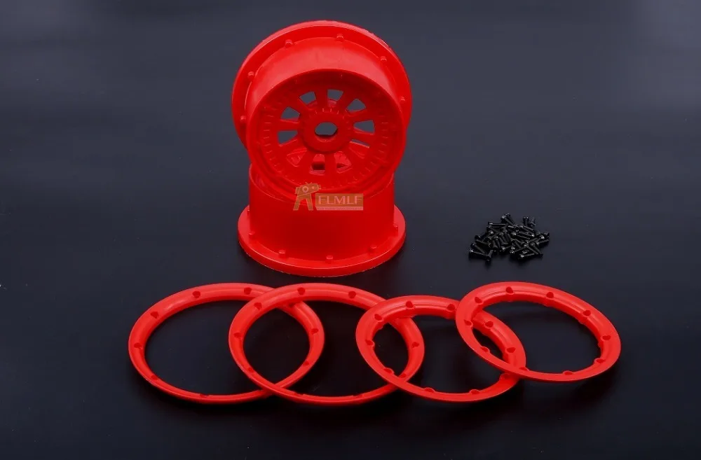 Высокопрочный нейлоновый Ступица колеса и Beadlocks обод комплект подходит для 1/5 Losi