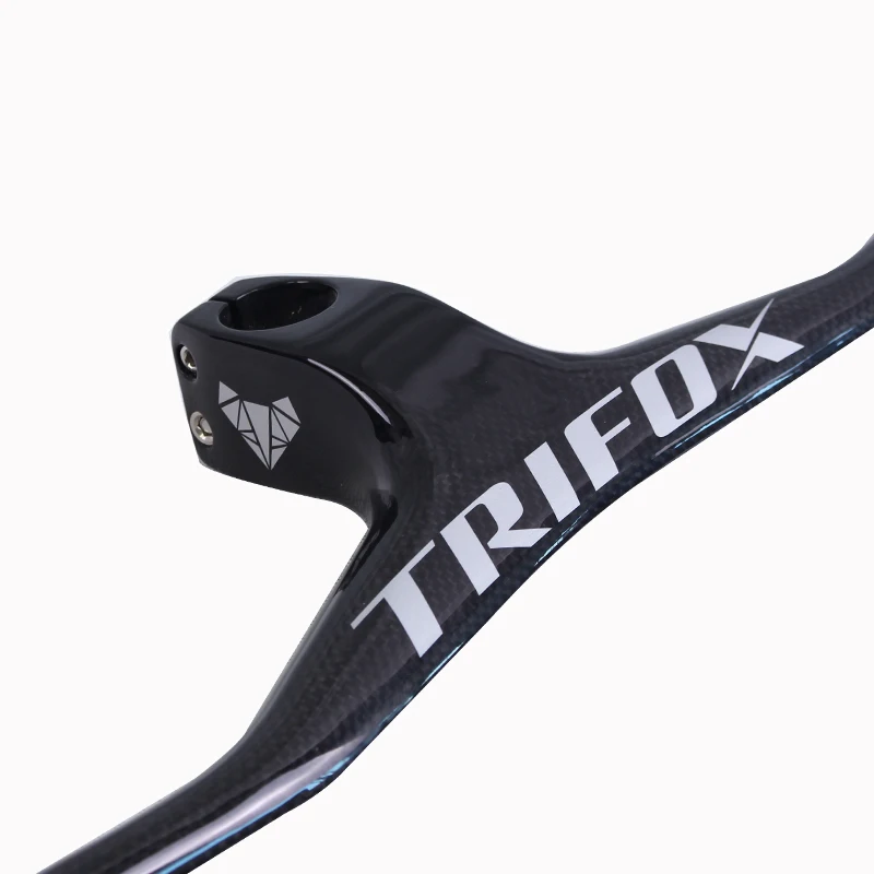 white TRIFOX MTB велосипедный стояк-17/2 градусов однообразный Интегрированный руль со стержнем 3 к черный матовый 600-800 мм углеродный MTB руль - Цвет: white