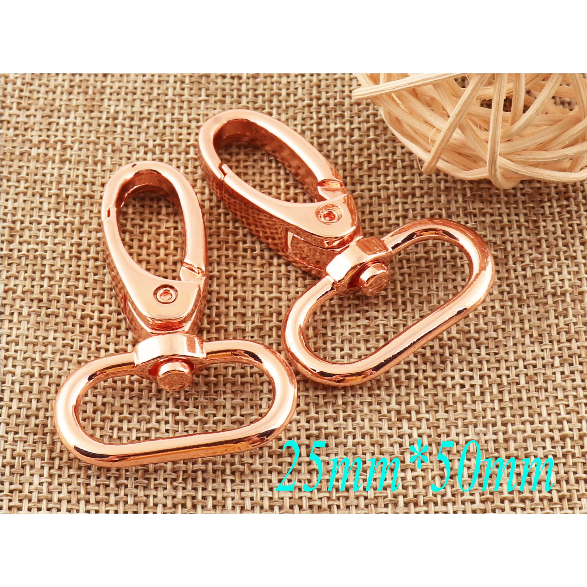 10 шт. розовое золото поворотный замок Карабин Застежка крючок когти карабин