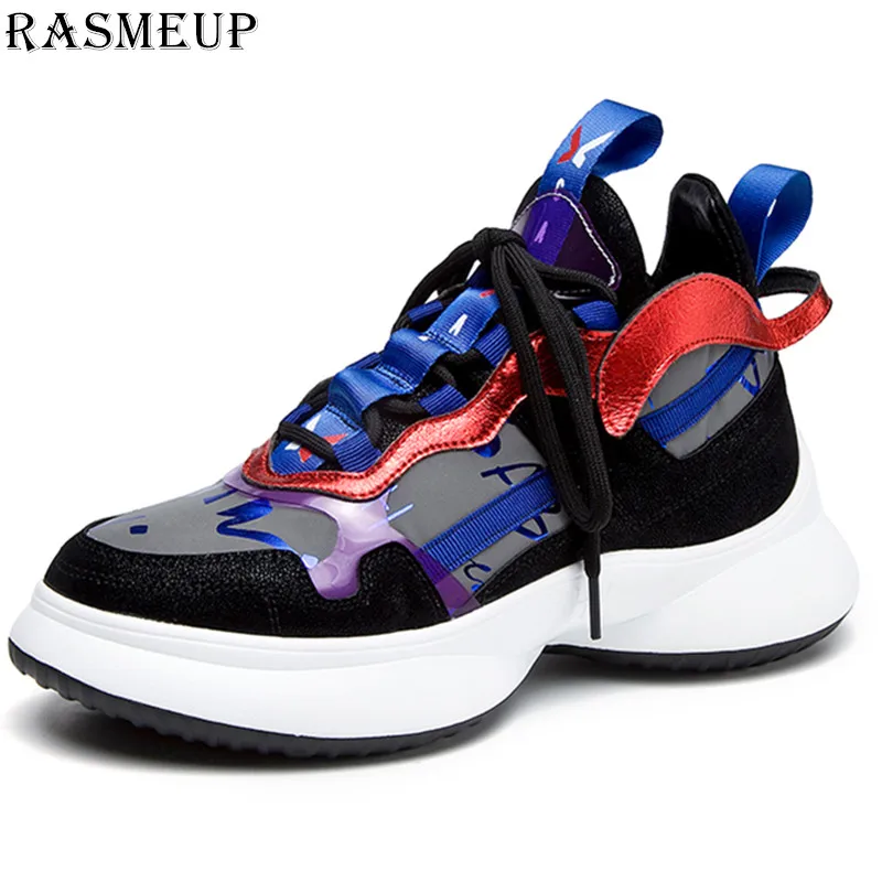 RASMEUP 2019 дышащие женские кроссовки на платформе ботильоны | Обувь