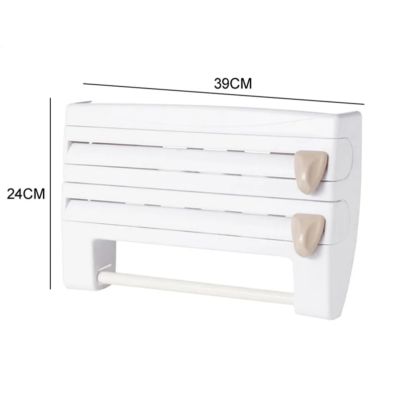 

Paper Towel Tissue Storage Rack Kitchen Refrigerator Paper Towel Storage Rack Multifunctional Wall Mounted Storage Rack Holder