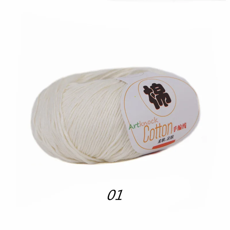 01 6PCS Высококачественная пряжа для вязания, детский вязаный свитер ручной вязки, теплый вязаный свитер «сделай сам» из хлопка, Детская шерстяная пряжа 300 грамм - Цвет: 01 6PCS