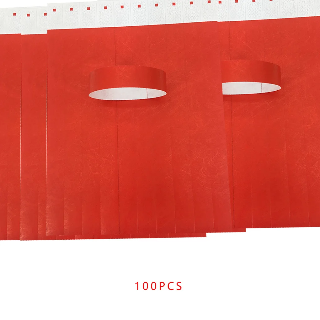 100pcs Tyvek Paper Wristbands Synthetic Bracelet Meeting for Party Playground Events Table Number | Спорт и развлечения