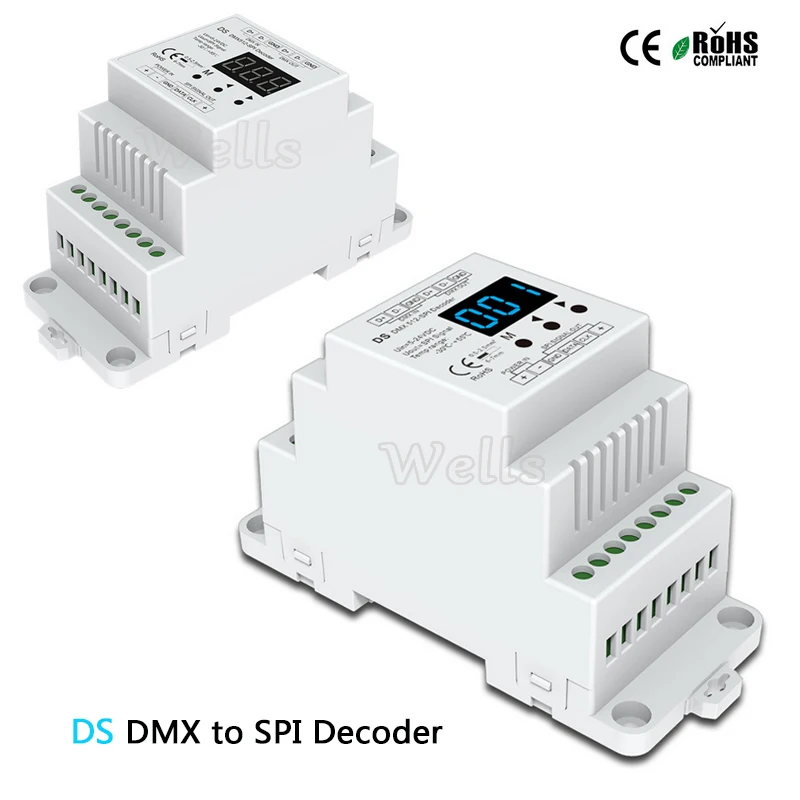 Оптовая продажа DSDC5V 12V 24V DMX512 сигнал в SPI адаптер поддержка 6803/8806/2811/2812/2801/3001/9813
