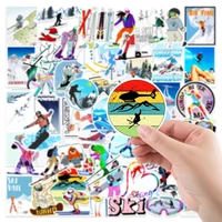 uu gift 2550100 pieces of skiing graffiti stickers decorated laptop skateboard waterproof winter sports sticker