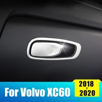 stainless steel car co pilot storage box handle decoration sticker for volvo xc60 2018 2019 2020 handle bowl cover accessories