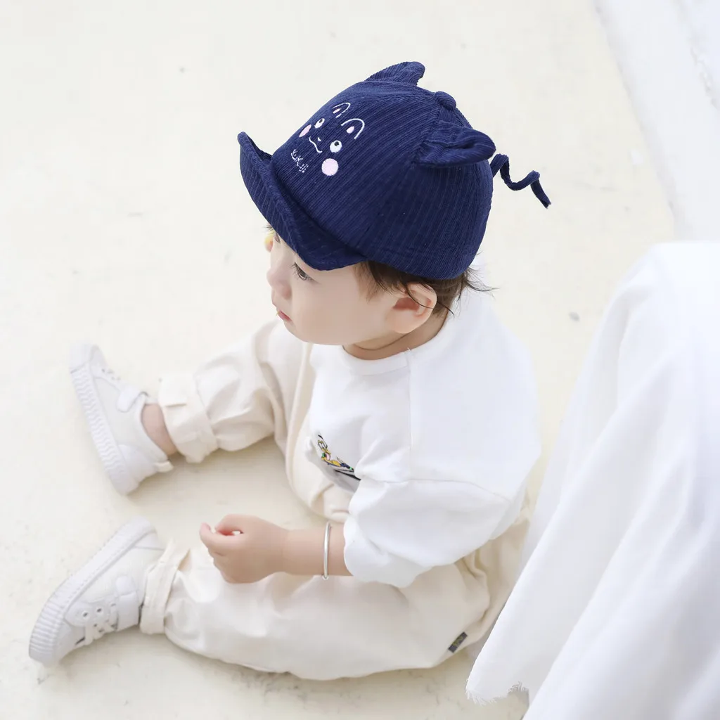 Детская осенняя шапка для маленьких мальчиков мягкая хлопковая шляпа от солнца с