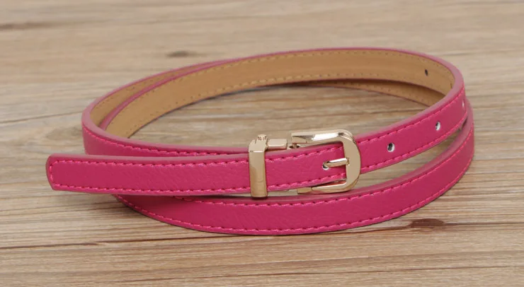 

Fashion Ladies Needle Buckle White Thin Leather Belt Korean Simplicity Decorative Belt Women's Belt 1566