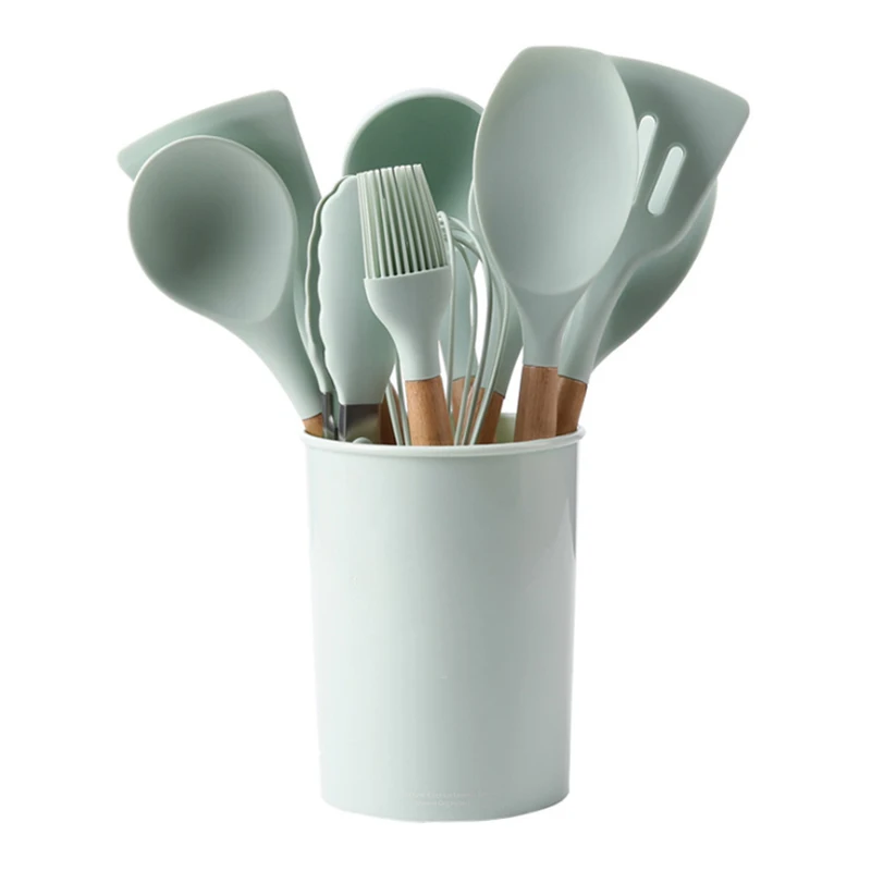 

Силиконовая кухонная посуда набор кухонной утвари жаростойкий кухонный антипригарный набор кухонных инструментов для выпечки Кухонные Пр...