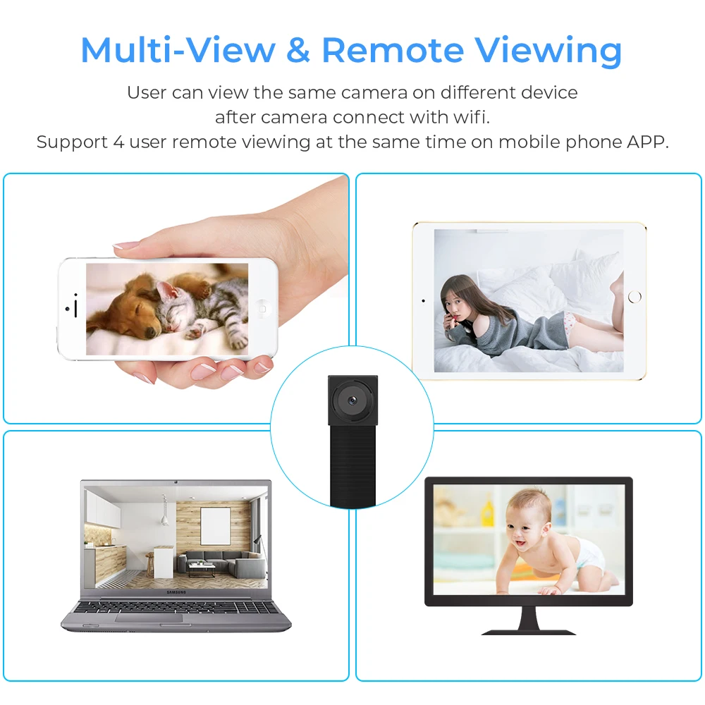 Мини-камера PEGATAH 1080P поддержка Wi-Fi удаленный просмотр через мобильное приложение