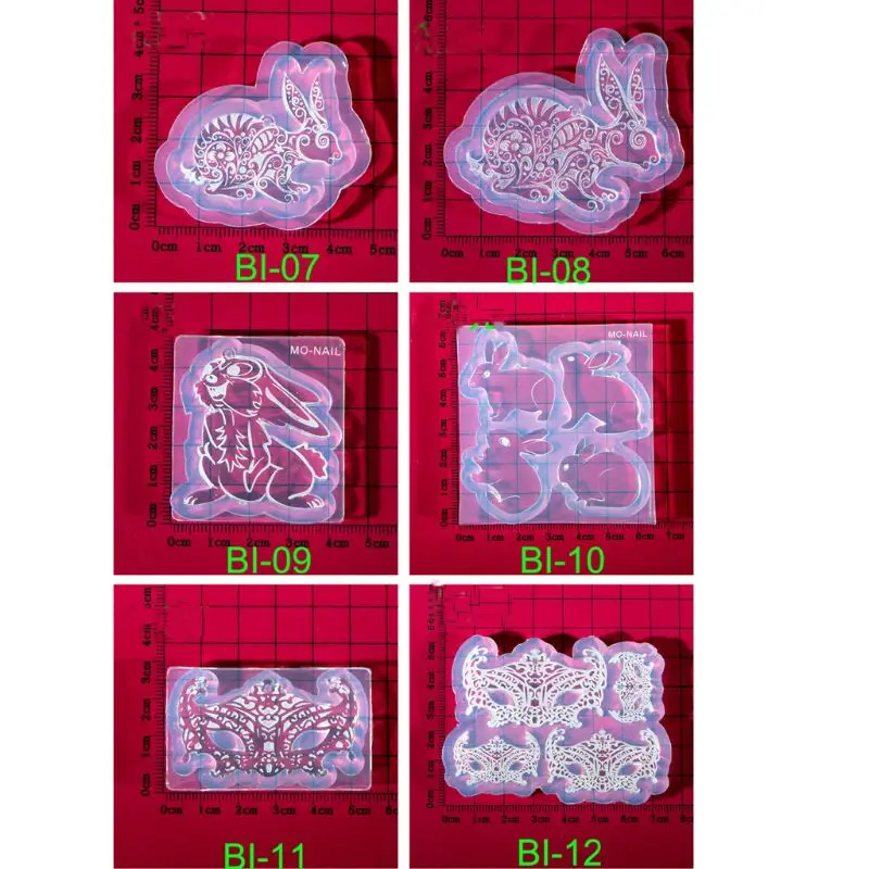 DIY Милая маска кролика облако подвеска силиконовая смола Форма Инструменты для