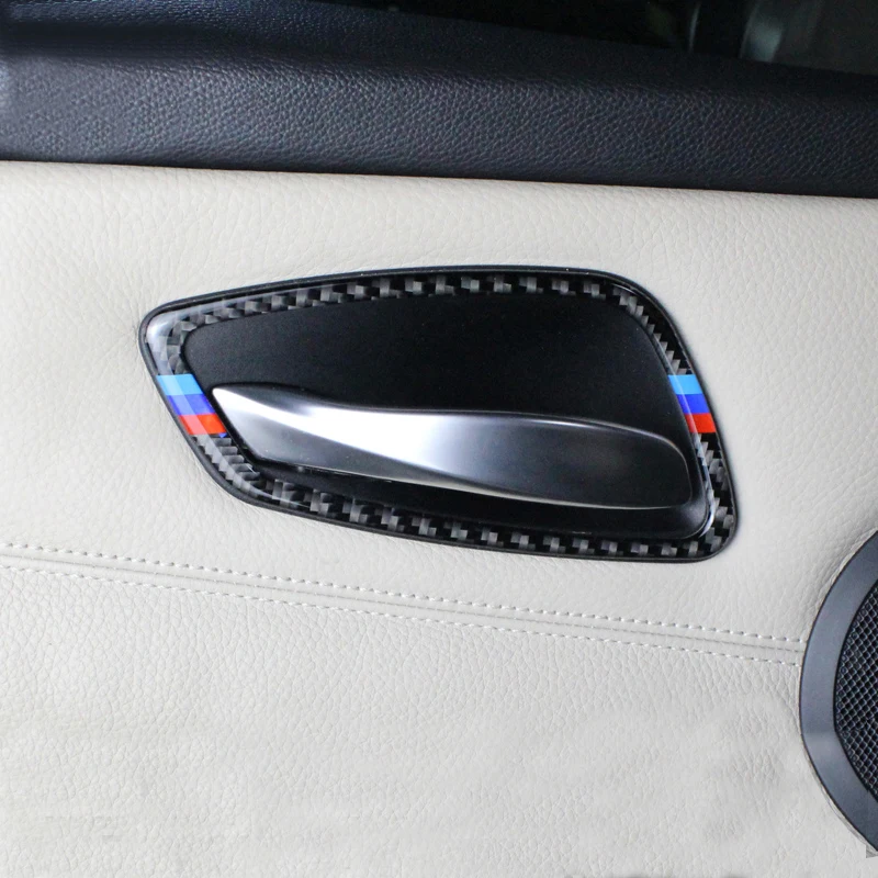 

Carbon Fiber Car Interior Door Handle Cover Trim Door Bowl Stickers decoration for BMW 3 series E90 F30 2005-2019 Accessories