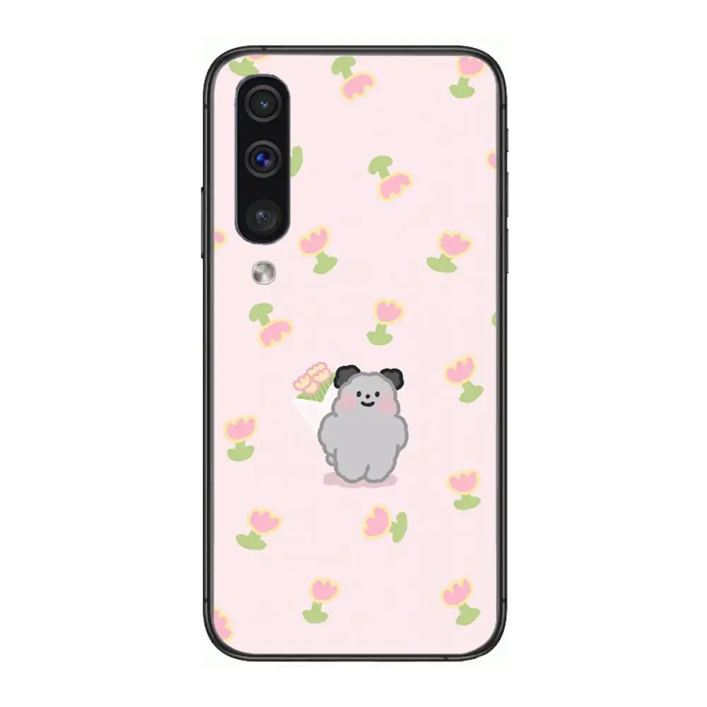 

Cute cartoon bear case Phone Case Hull For Samsung Galaxy A 3 5 6 7 8 9 E 2018 Plus 2017 E S Black Shell Art Cell Cover TPU
