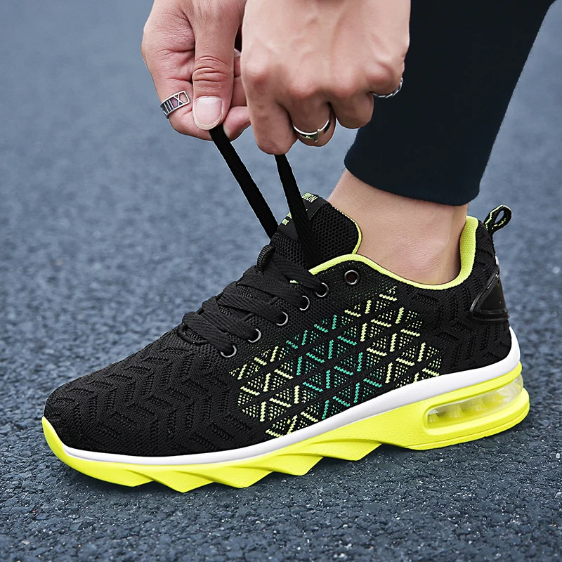 2021 Unisex Sports Shoes Autumn Hot Sale Air Cushion Men's Shoes Mesh Comfortable Running Shoes Men Women Cushioning Sneakers