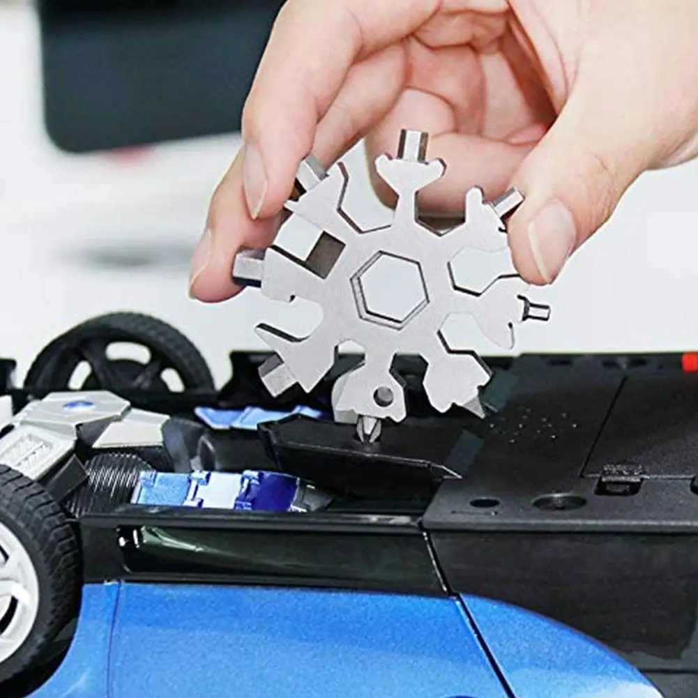 

18 In 1 Snowflake Tool Card Multifunctional Screwdriver Best Cards Tool Outdoor Christmas Steel For Kids Wrench Gifts W3Z0