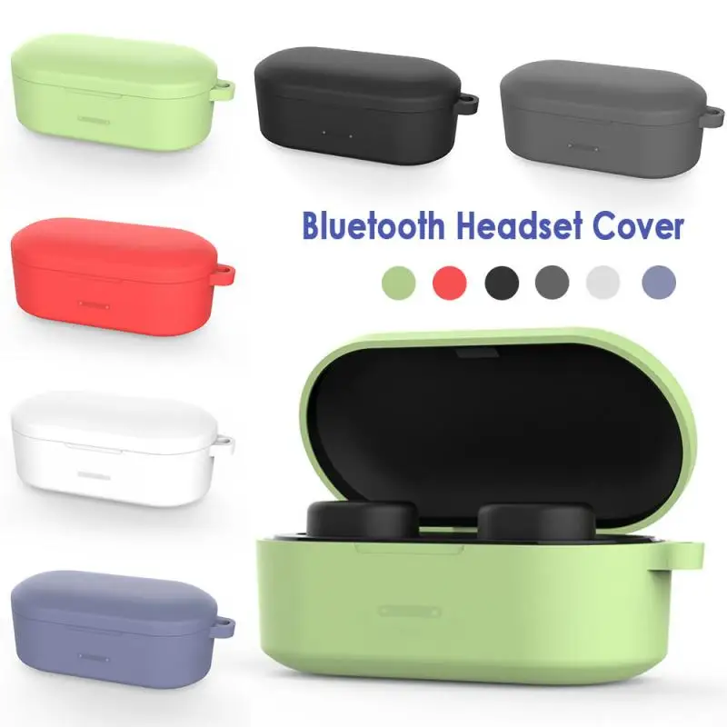 1 шт. защитный чехол для QCY T1S/QS2 Bluetooth гарнитура Набор Bluetooth гарнитура силиконовый рукав гарнитура крышка с крючком аксессуары