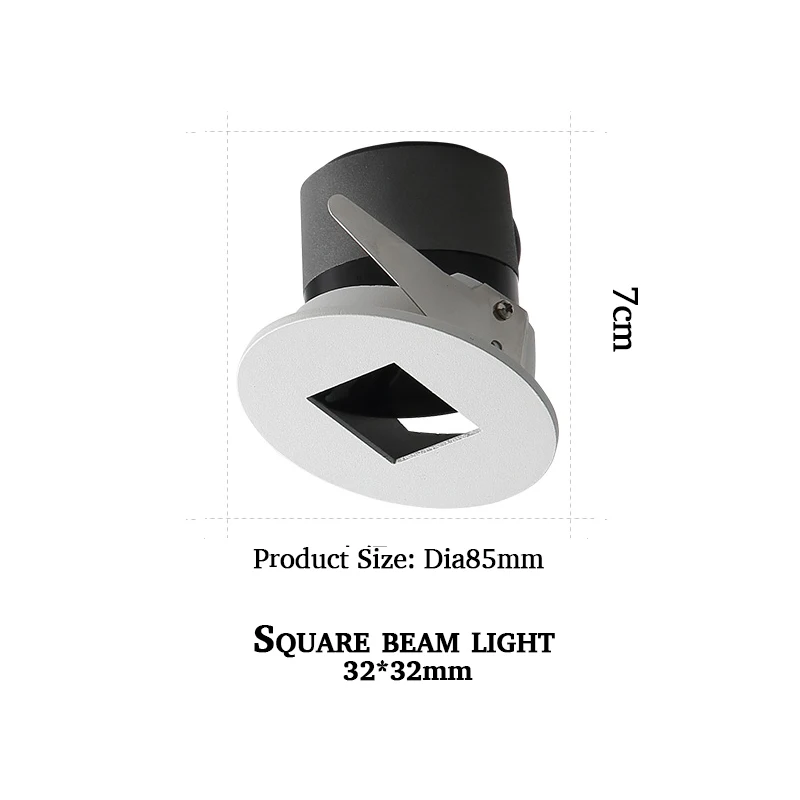 Square beam light Светодиодный прожектор 5 Вт 7 Вт COB высококлассный гостиничный инженерный светильник встроенное светодиодное коммерческое освещение супер светодиодный настенный светильник - Цвет: Square beam light