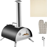 vevor wood pellet oven outdoor pizza oven in stainless steel and cordierite prefabricated pizza oven 12 inch garden oven