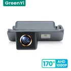 GreenYi 170  HD 1080P Автомобильная камера заднего вида для Ford Mondeo Fiesta Focus Hatchback S-Max Kuga Night Vision Reverse Reversing 4 pin автомобильная парковка AHD
