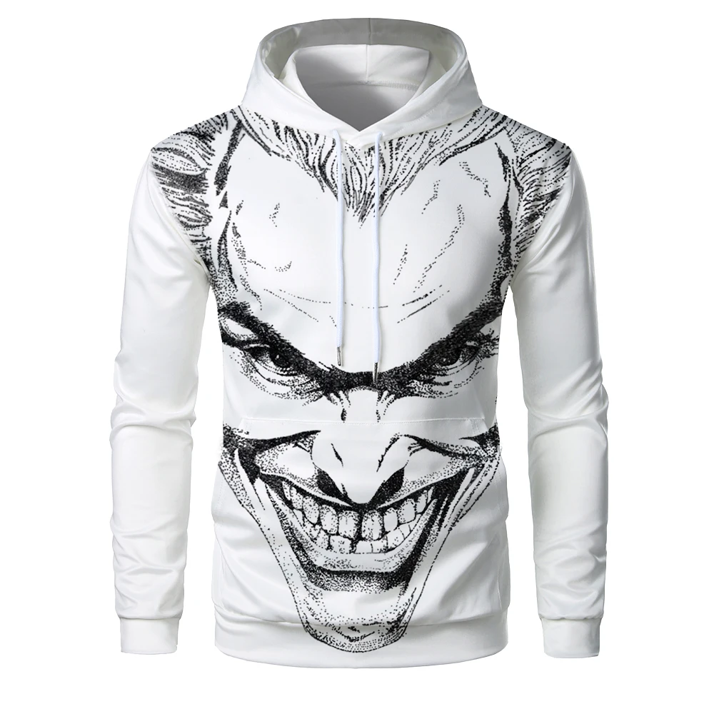 2019 хаха Джокер 3D Толстовка для мужчин и женщин хип-хоп забавная Осенняя уличная