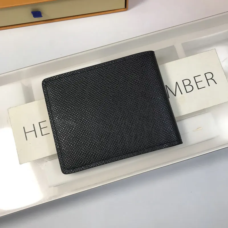 

Брендовый клатч высокого качества из натуральной кожи с цепочкой в западном стиле, черный кошелек с держателем для карт, короткий кошелек д...