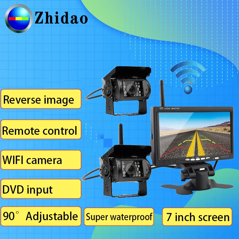 7 &quotБеспроводной автомобильный монитор TFT lcd заднего вида для HD монитора камеры