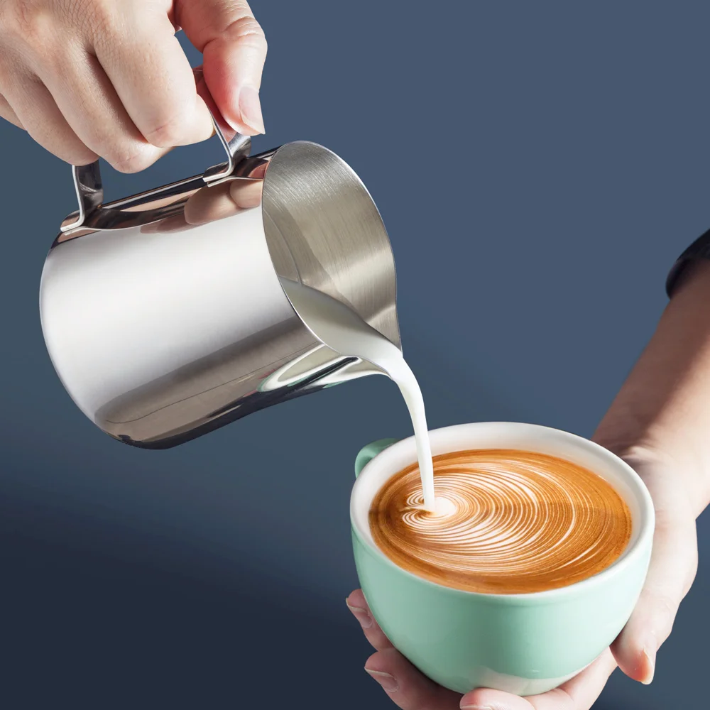 

Stainless Steel Milk Frothing Pitcher Espresso Coffee Barista Craft Latte Cappuccino Milk Cream Cup Frothing Jug Pitcher