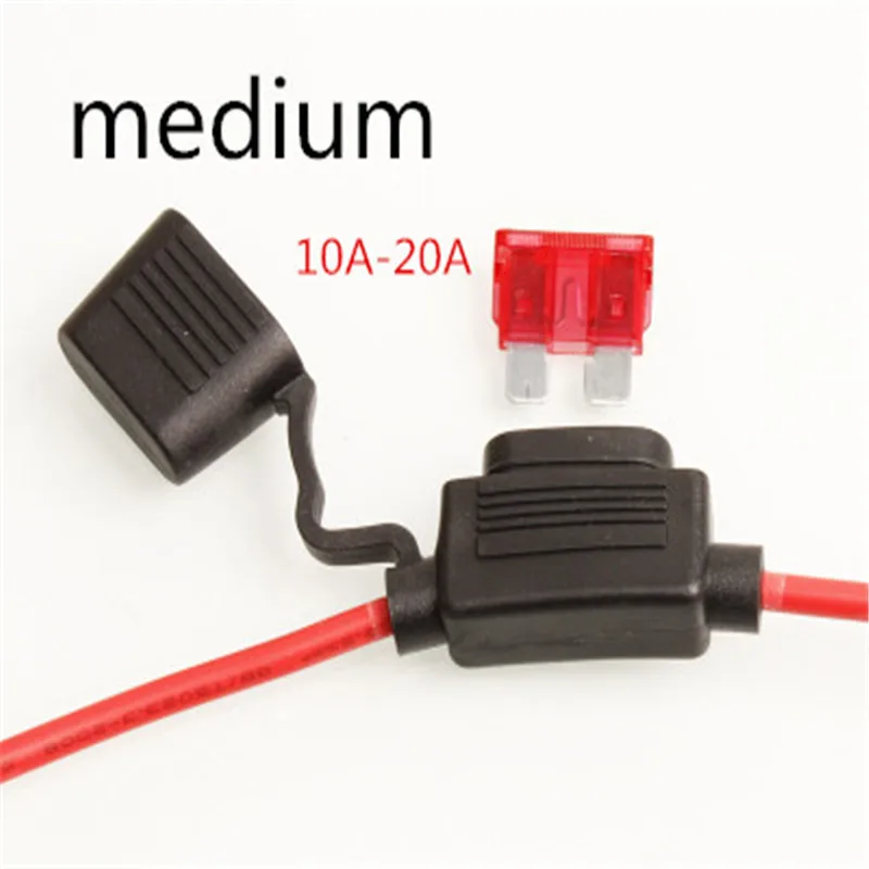 5 шт. 10А автомобильный держатель предохранителя с водонепроницаемым проводом