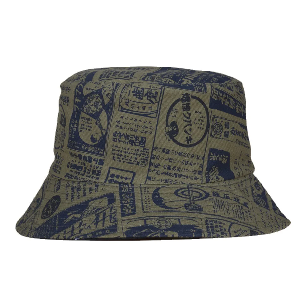 

Spring and Autumn 2021 New Lady Alphabete Fisherman Hat Painter Hat Face Shading Bucket Hat Double Summer Sunscreen Hat