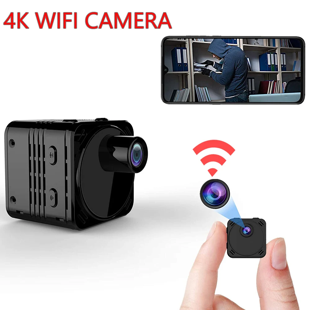 

ip Cam 4K Mini Camcorder Wifi Camera Night Vision P2P/AP Micro Cam Motion Detection Video recording Suport Hidden tf card