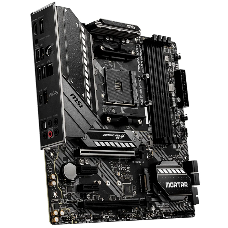 MSI MAG B550M MORTAR Motherbaord Micro-ATX AMD DDR4 M.2 SATA Support 3700X/3600X/3600 CPU | Motherboards