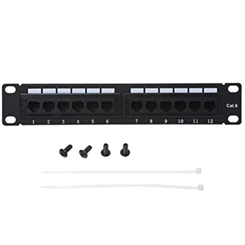 Cat6 12 портов RJ45 патч панель UTP LAN сетевой адаптер Кабельный разъем|Компьютерные