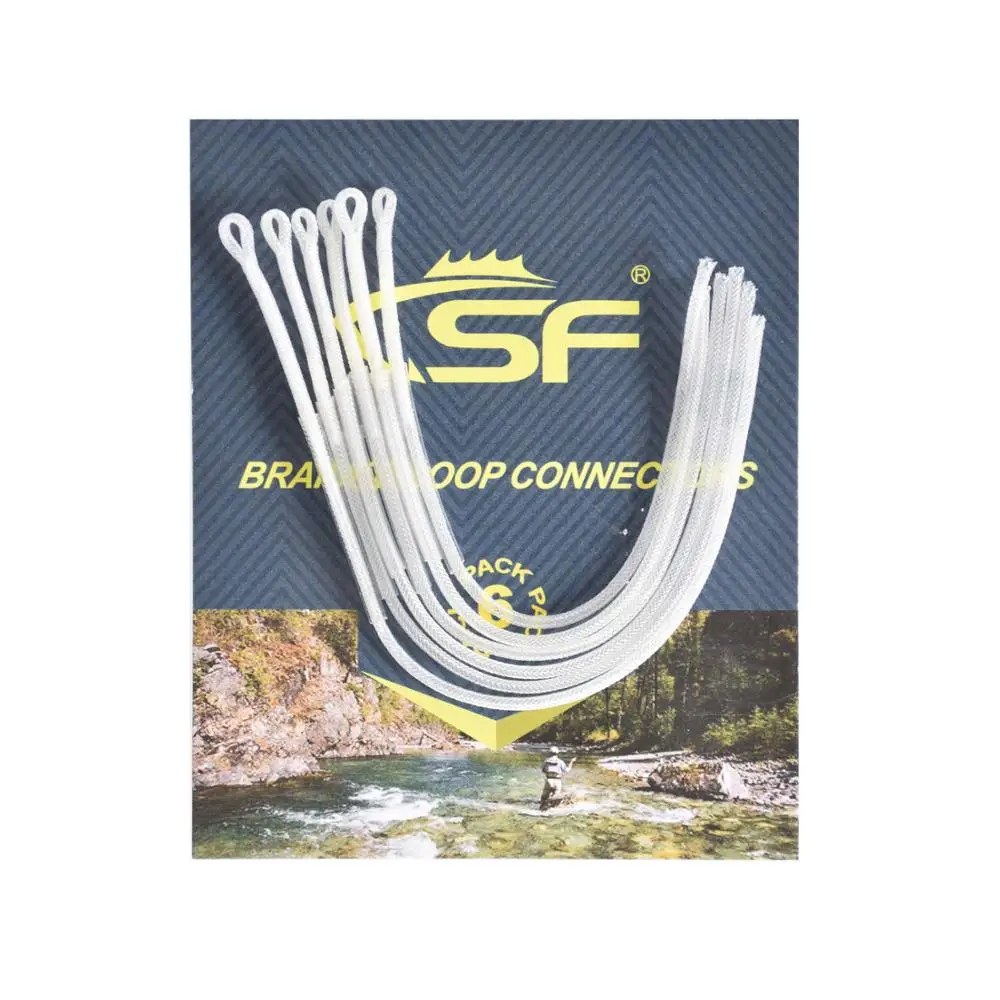 Рыболовная леска плетеная петля коннектор 50 фунтов 15 см 6 шт.|braided loop|fishing leaderbraided
