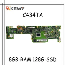 SAMXINNO C434TA Motherboard  For ASUS Chromebook Flip C434TA C434T Laotop Mainboard with 8GB-RAM 128G-SSD