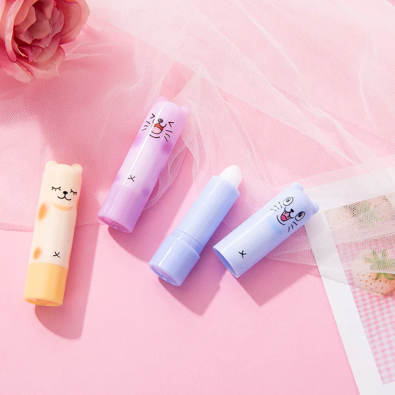 

Fresh Moisturizing Lip Balm Bulk Fruit Flavor Colourless Cartoon Lip Balm Natural Plant Cute Lipbalm Lipstick Makeup Tools