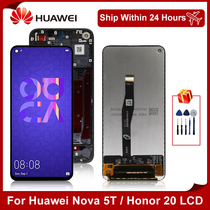 

6,26 "для Huawei Nova/5T ЖК-дисплей с сенсорным экраном дигитайзер экрана для Huawei YAL-L21 YAL-L61A YAL-L61 YAL-Y71 NOVA 5T Запасная часть