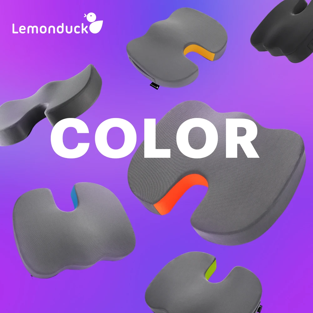 

Lemonduck Seat Cushion Memory Foam Chair Pillow Air Fiber Chair Pad Butt Pillow Tailbone Pain Relief Cushion
