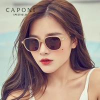 caponi womens sunglasses 2021 new fashion decorative polarized sun glasses female top brand ray protect eyewear cp31023