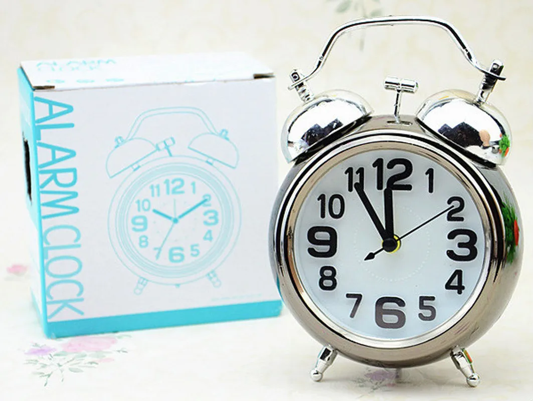 Круглый номер двойной громкий звонок Будильник ночной Светильник домашнего